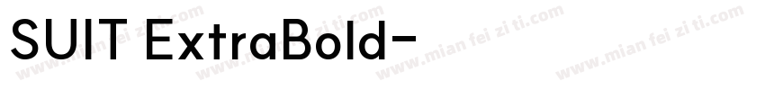 SUIT ExtraBold字体转换